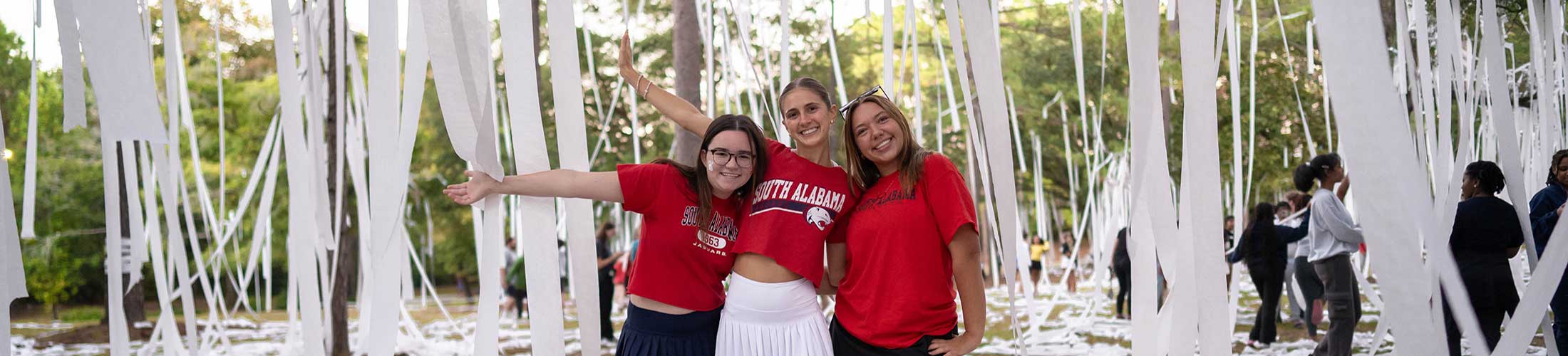 Three South students at Junk the Jungle.