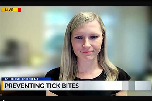 Screenshot of news interview