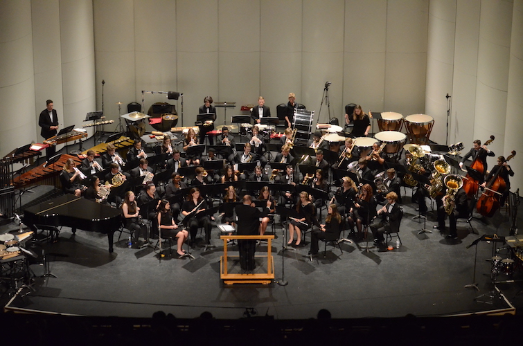 Pictured is USA's Symphony Band.