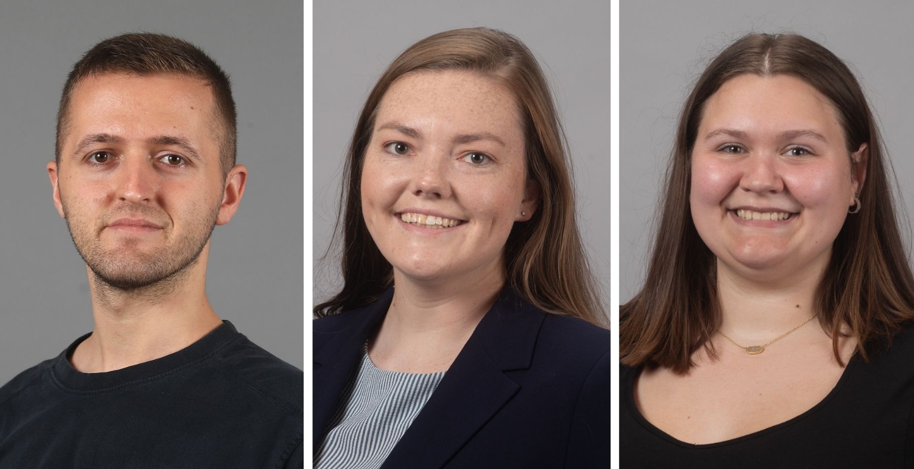 Brusi Kola, Sarah Macon-Foley and Brianna Mitchell are the recipients of the Dean's Predoctoral Fellowship Awards. data-lightbox='featured'