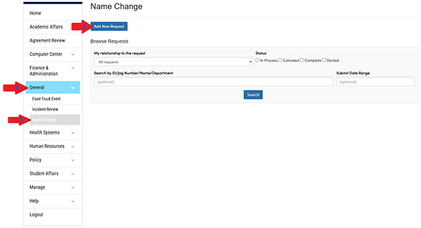 Name Change screenshot