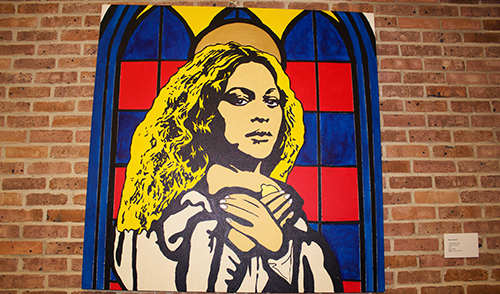 Artwork hanging in the Student Center by Bryan Braswell